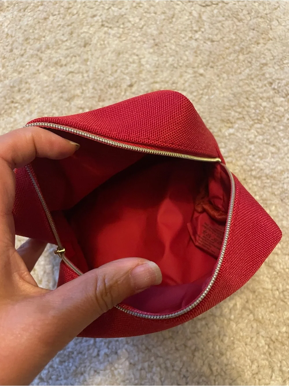 New! Christian Dior Red makeup Cosmetic Pouch Bag
